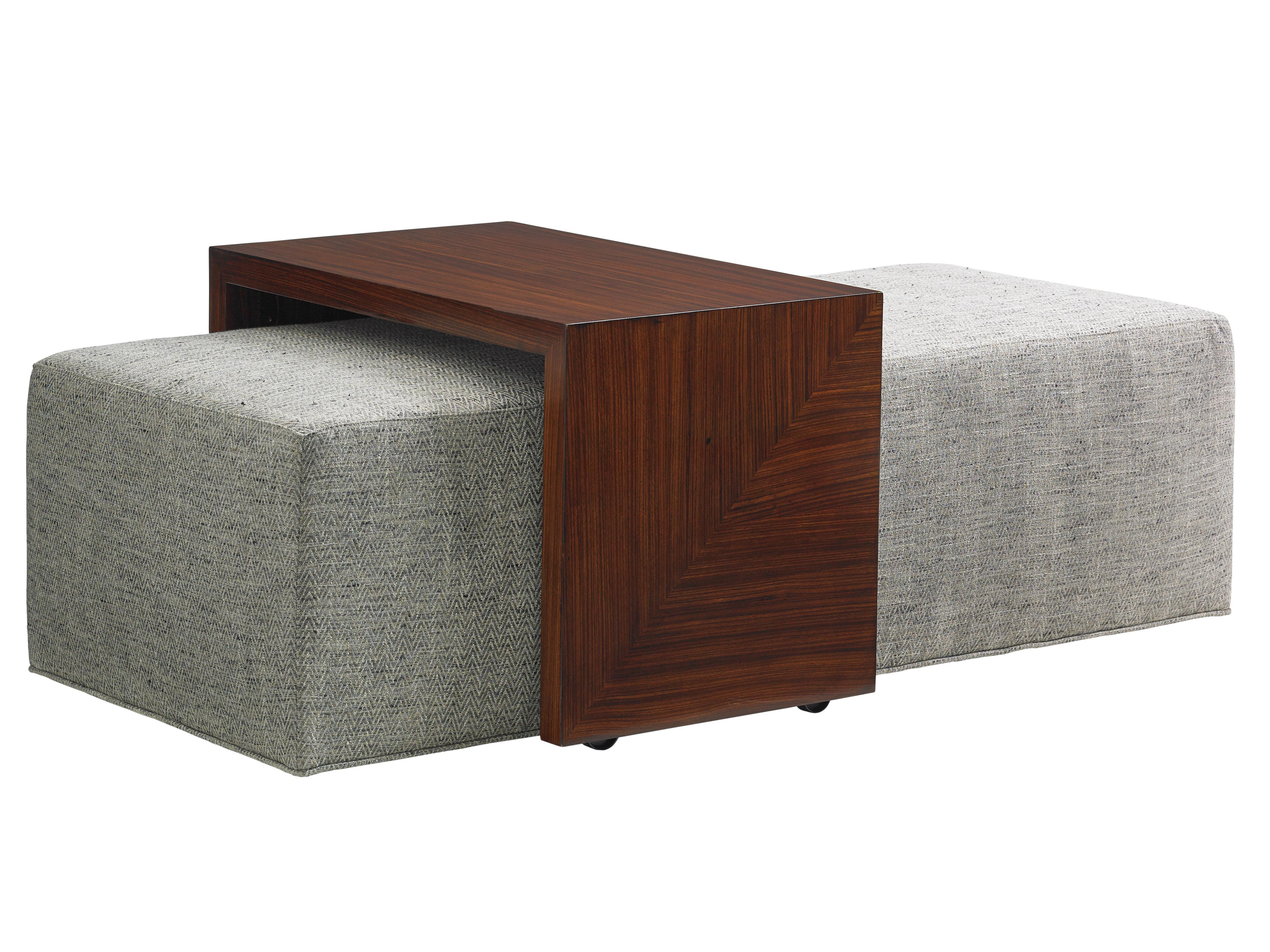 Cocktail ottoman sale with tray